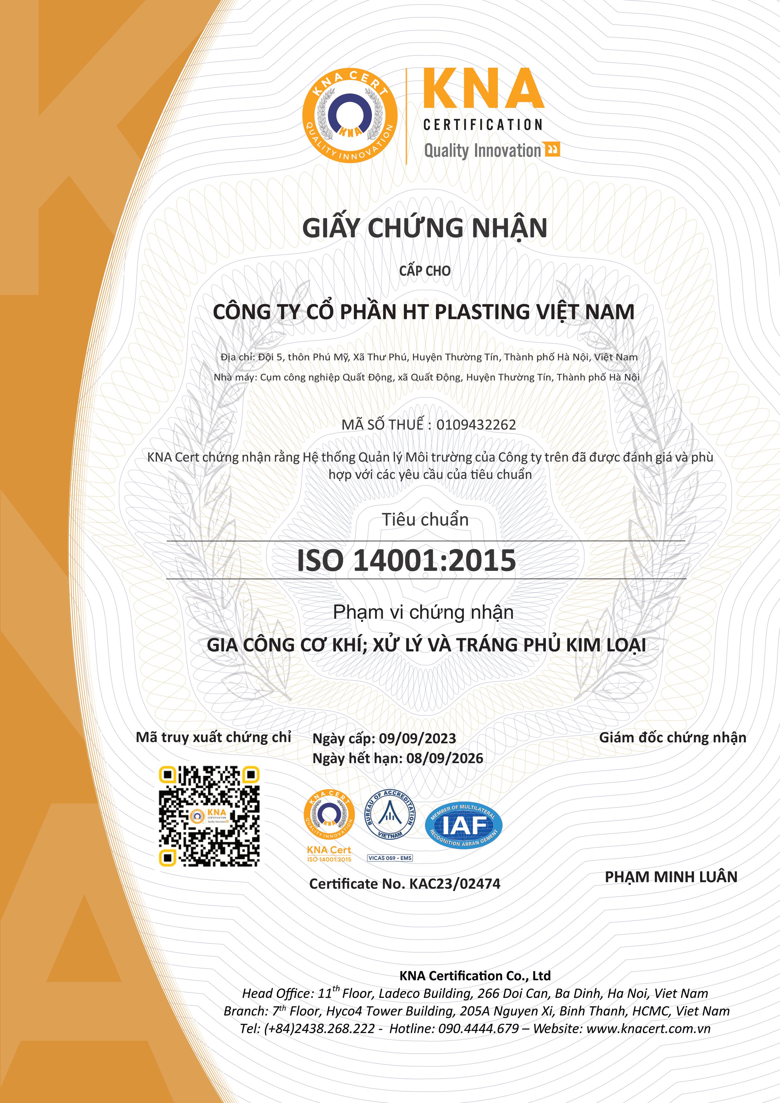CÔNG TY CP HT PLASTING VIỆT NAM