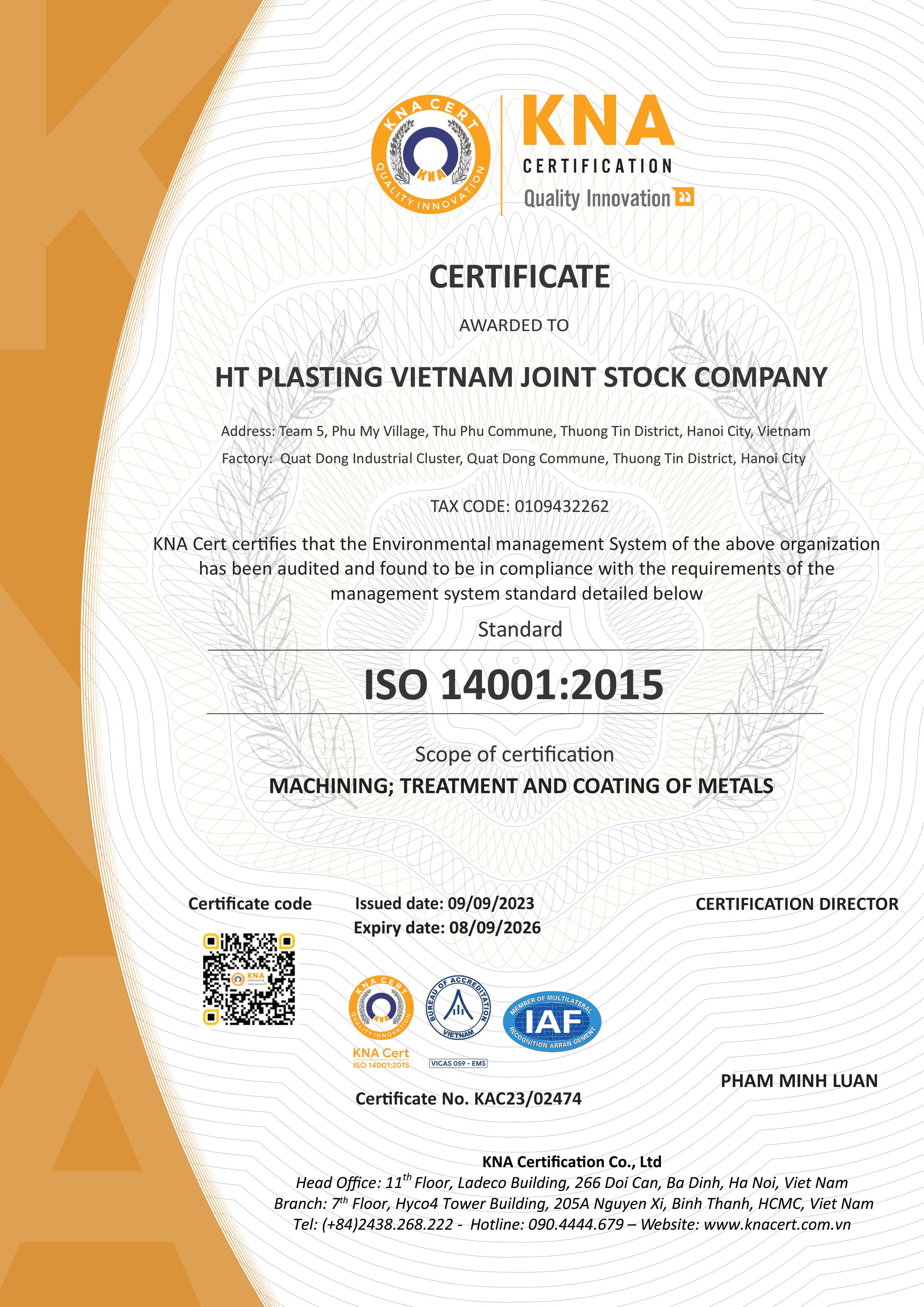 CÔNG TY CP HT PLASTING VIỆT NAM