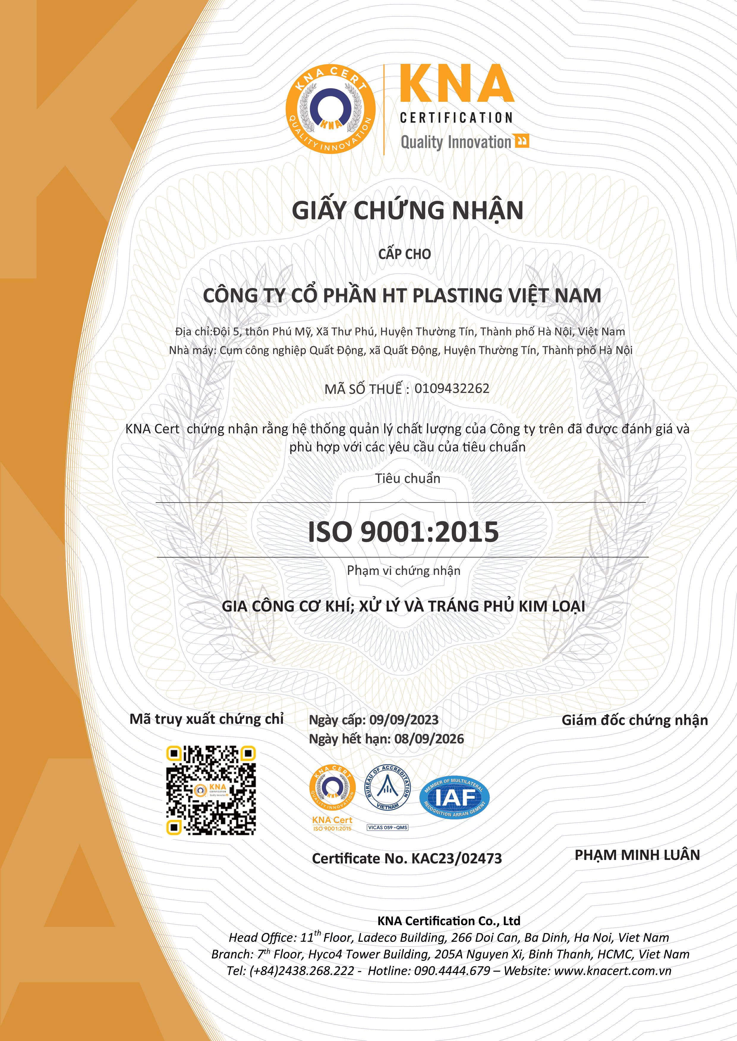 CÔNG TY CP HT PLASTING VIỆT NAM