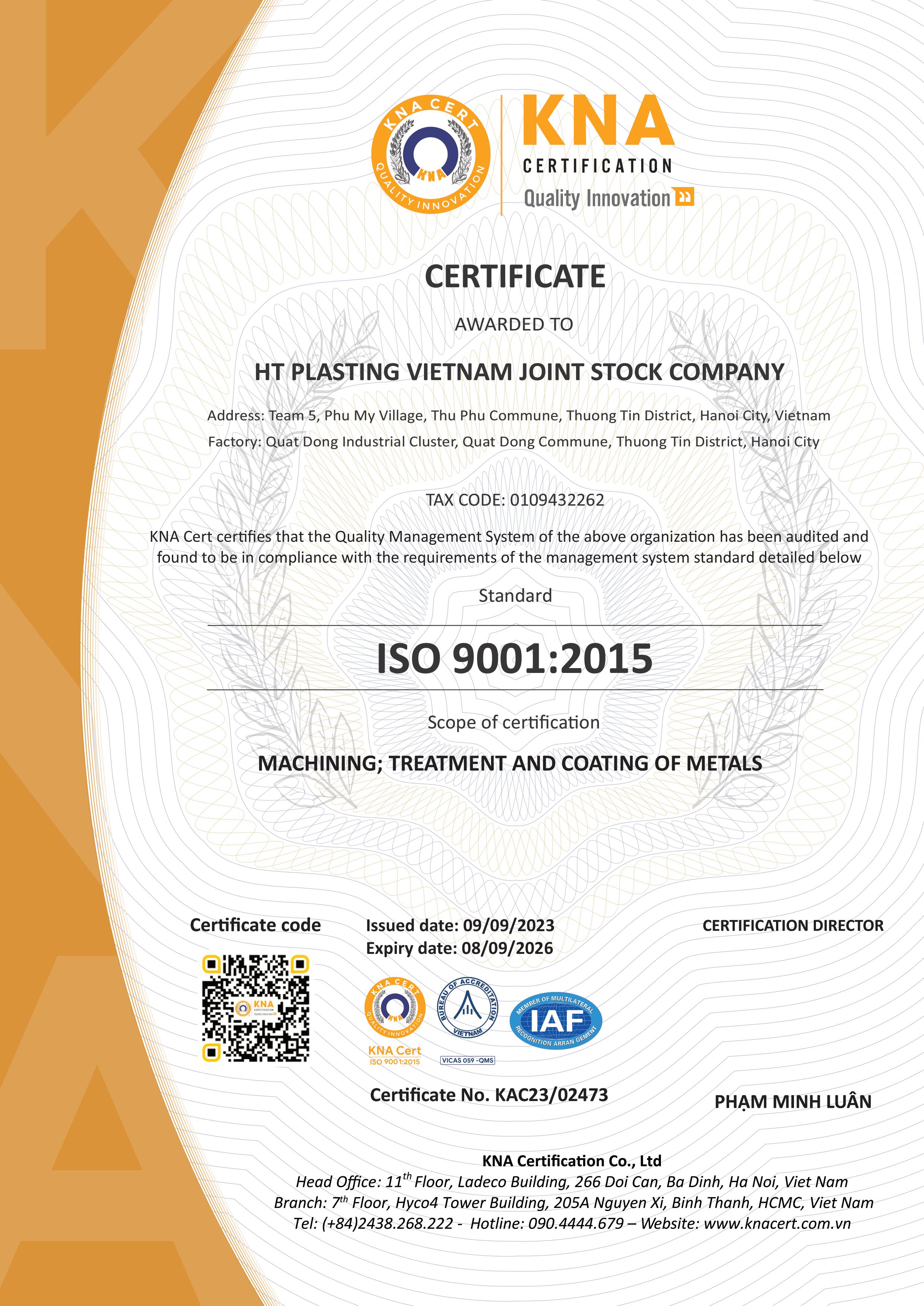 CÔNG TY CP HT PLASTING VIỆT NAM